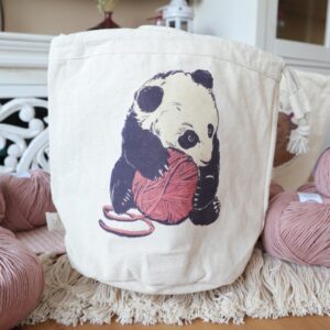 torba do dziergania z panda