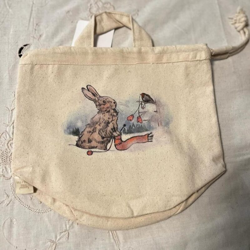 torba zajac woreczek dla dziewiarki