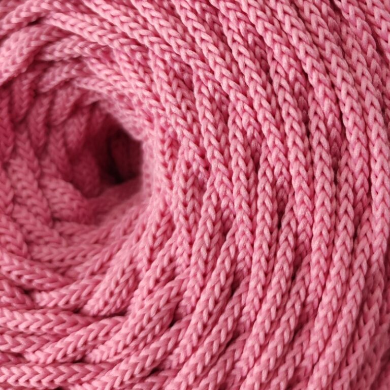 sznurek poliestrowy płaski 5mm lila róż